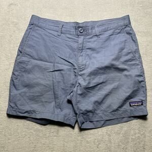 Patagonia Lightweight All Wear Hemp Shorts Mens 32 Blue Hiking Camp Travel